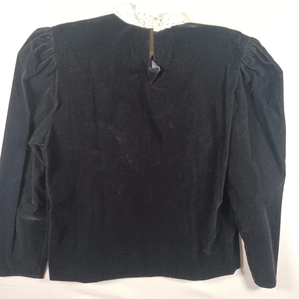 My Michelle Vintage Black Velvet Victorian Lace Bib Skirt Set Goth Dark Academia